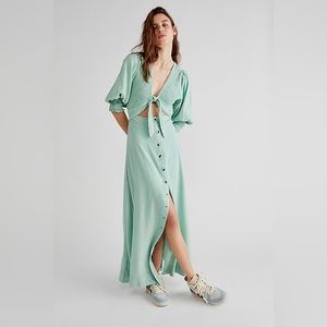 Free People, String of Hearts Maxi Dress- Tranquil Mist